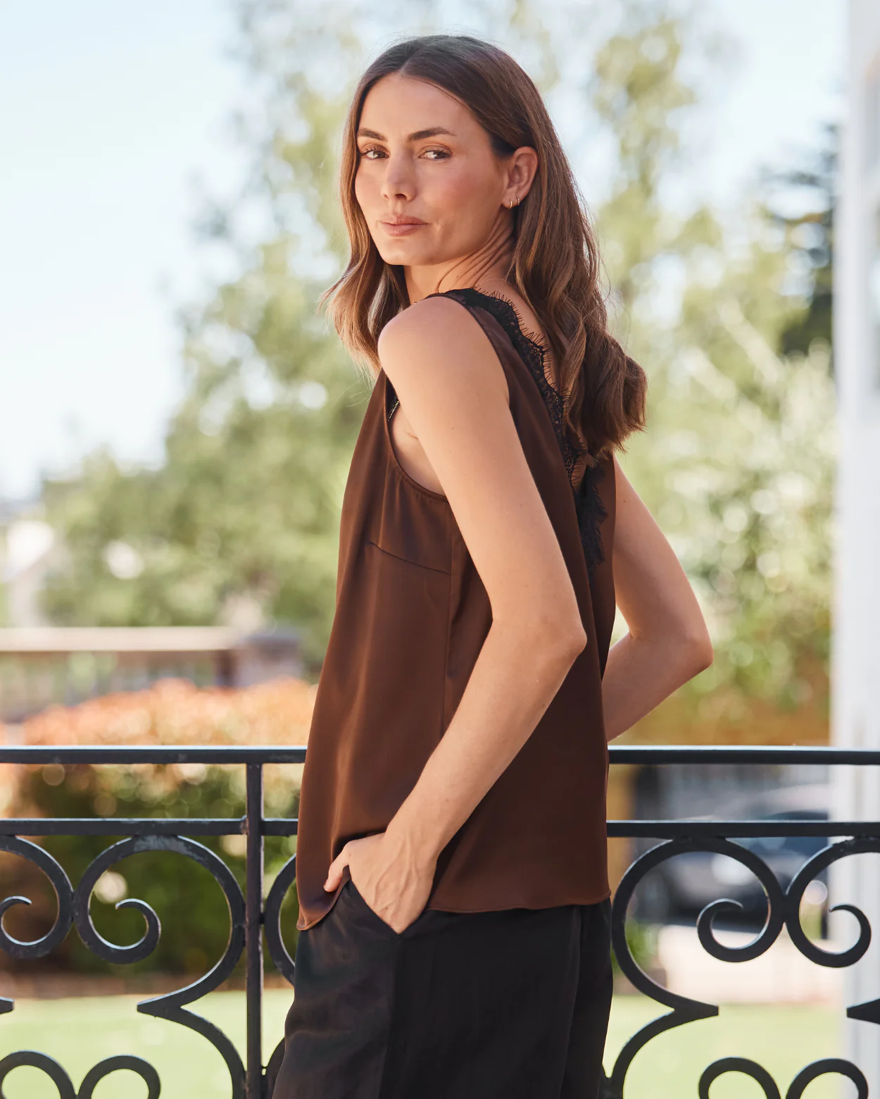 Adele Camisole - Chocolate - Image 3