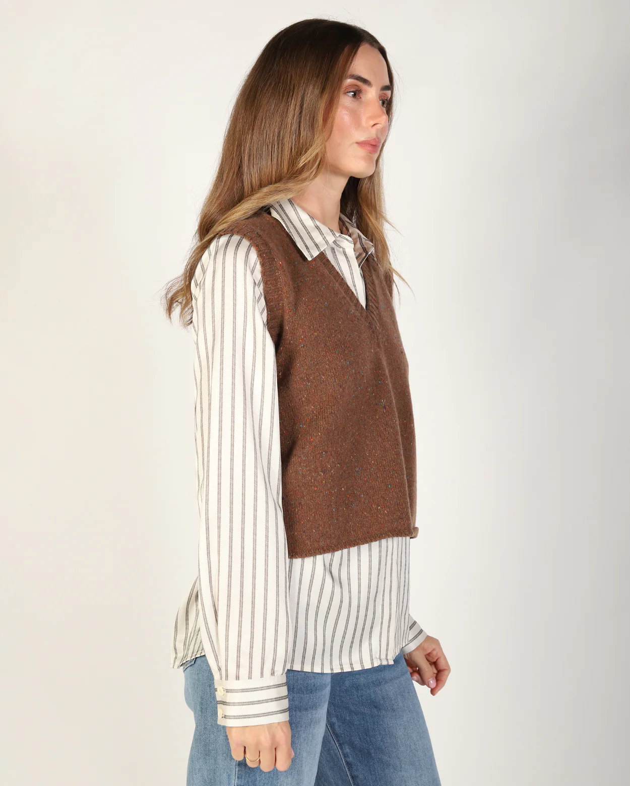 Andi Knit Vest - Brown - Image 3