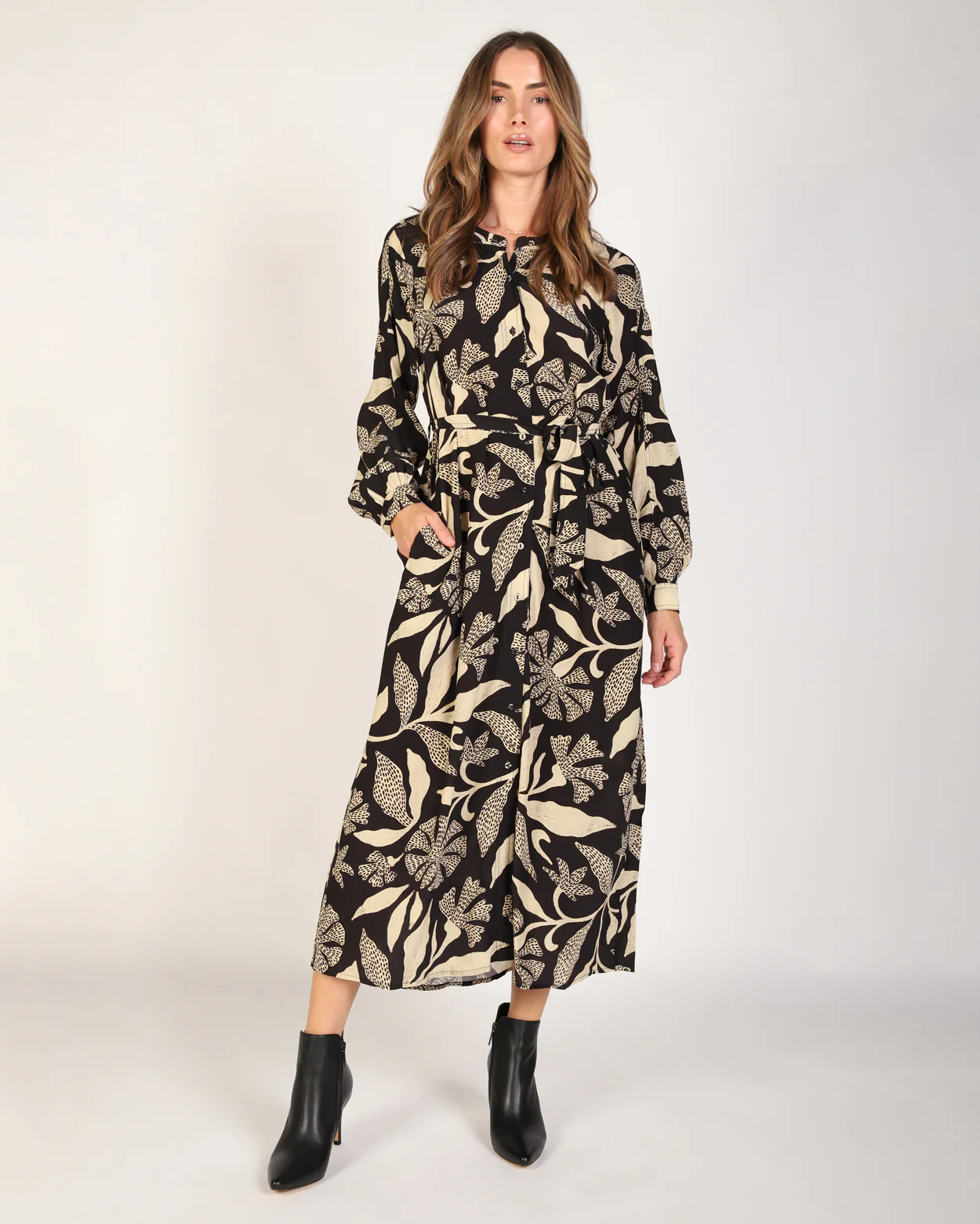 Blossom Dress - Black/White