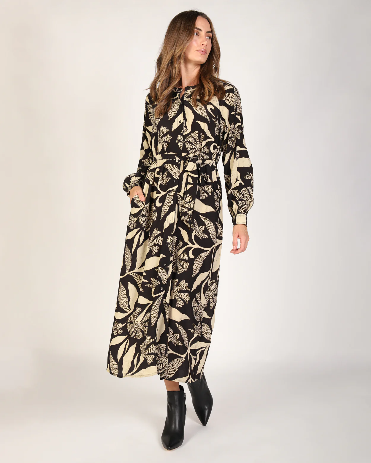 Blossom Dress - Black/White - Image 2