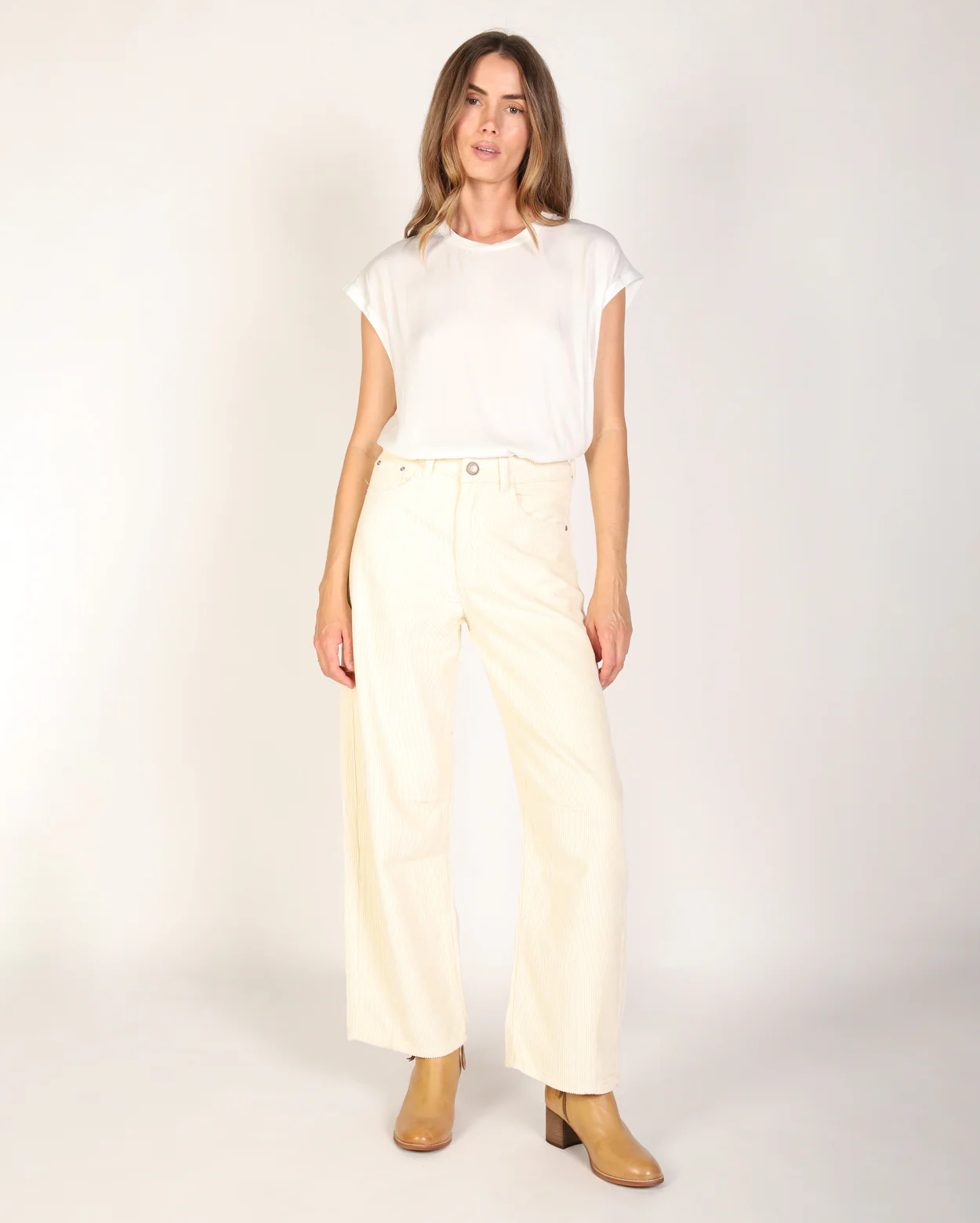 Brianne Cord Pant - Cream