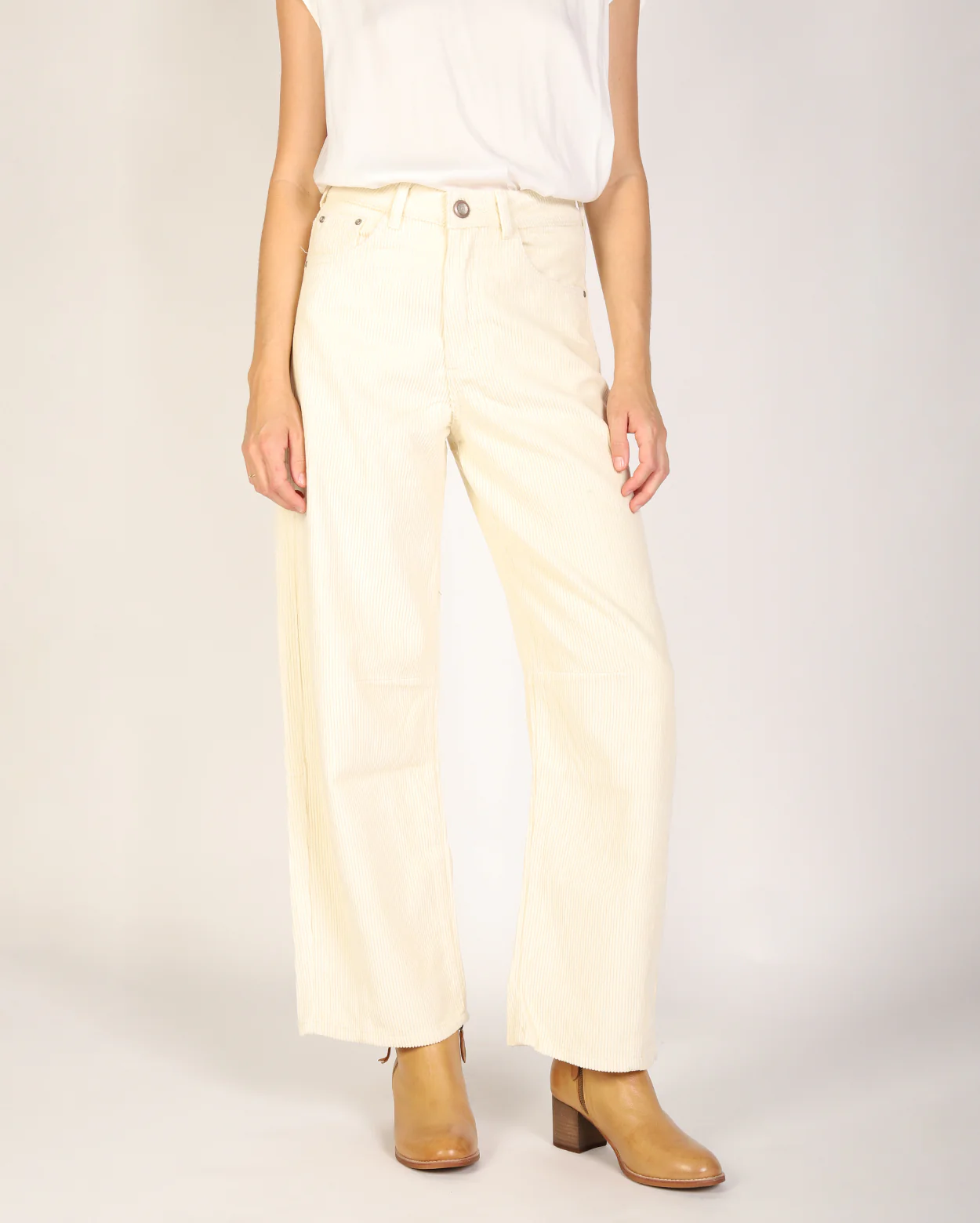 Brianne Cord Pant - Cream - Image 2