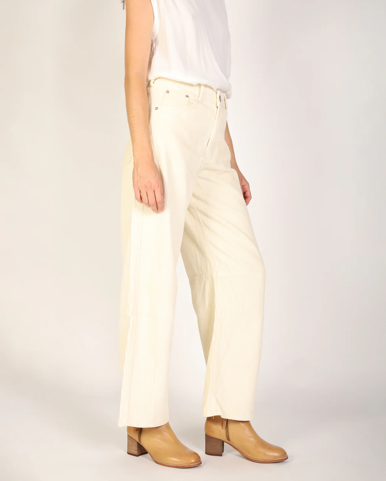 Brianne Cord Pant - Cream - Image 3
