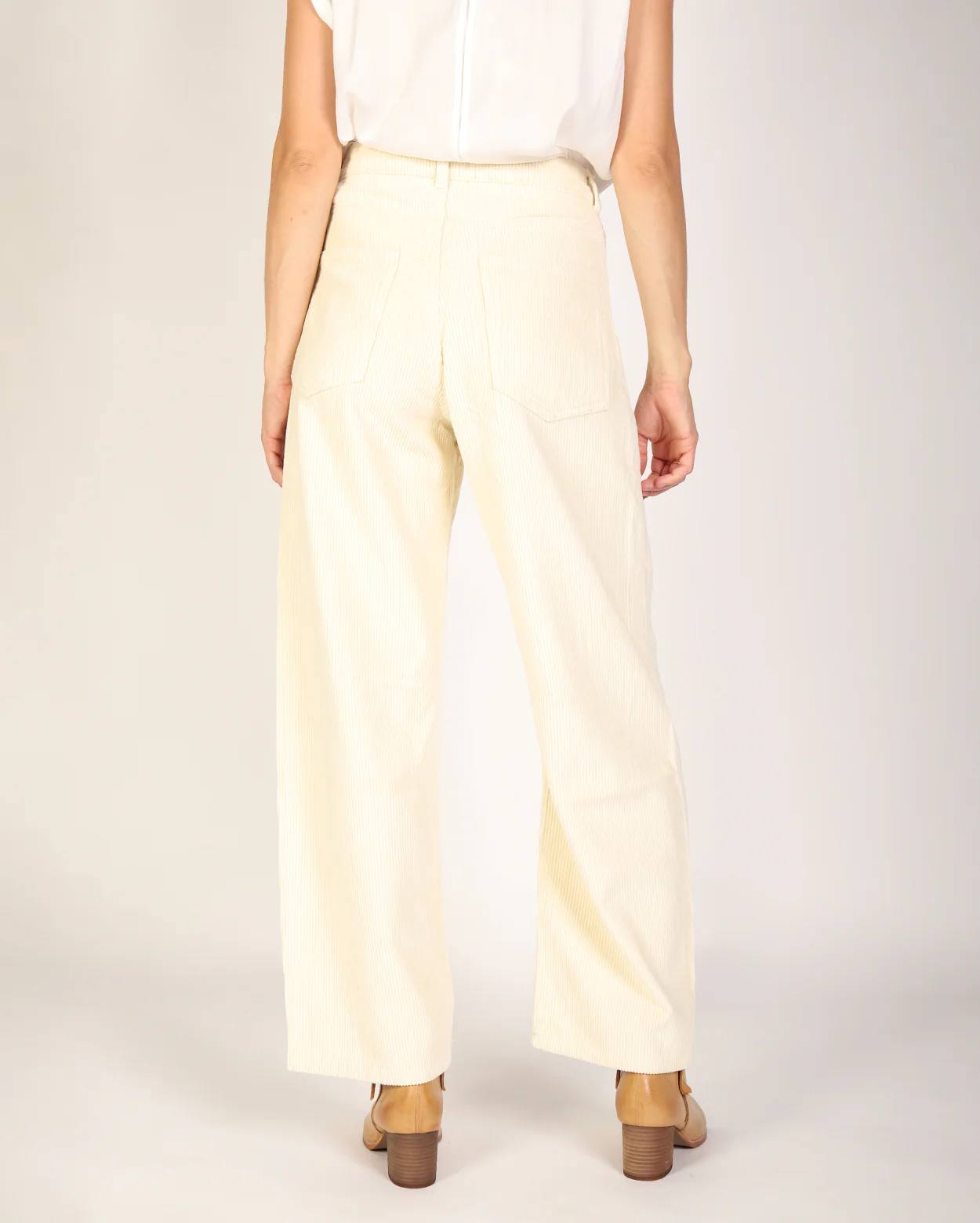 Brianne Cord Pant - Cream - Image 4