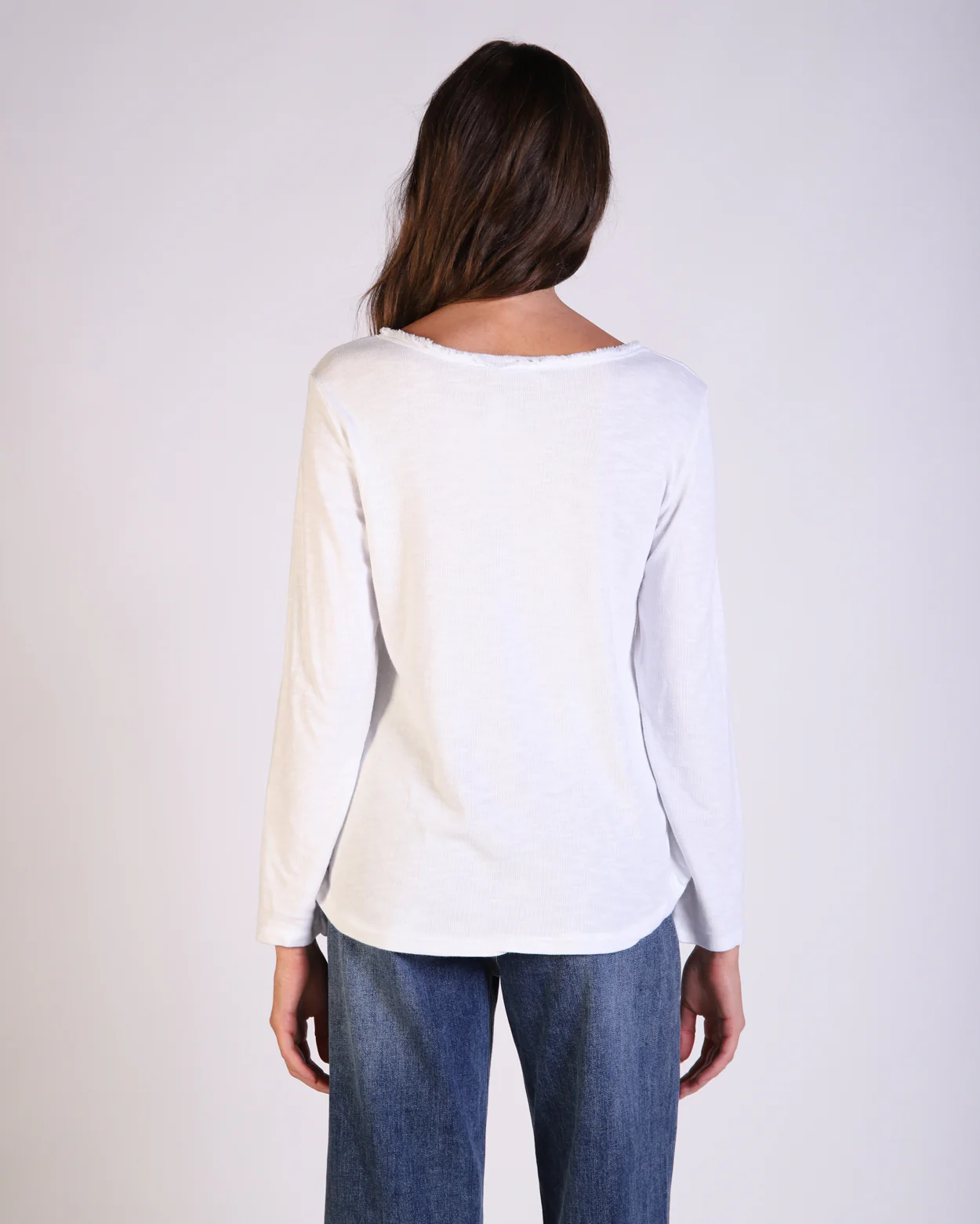 Cali Long Sleeve Tee - White - Image 4