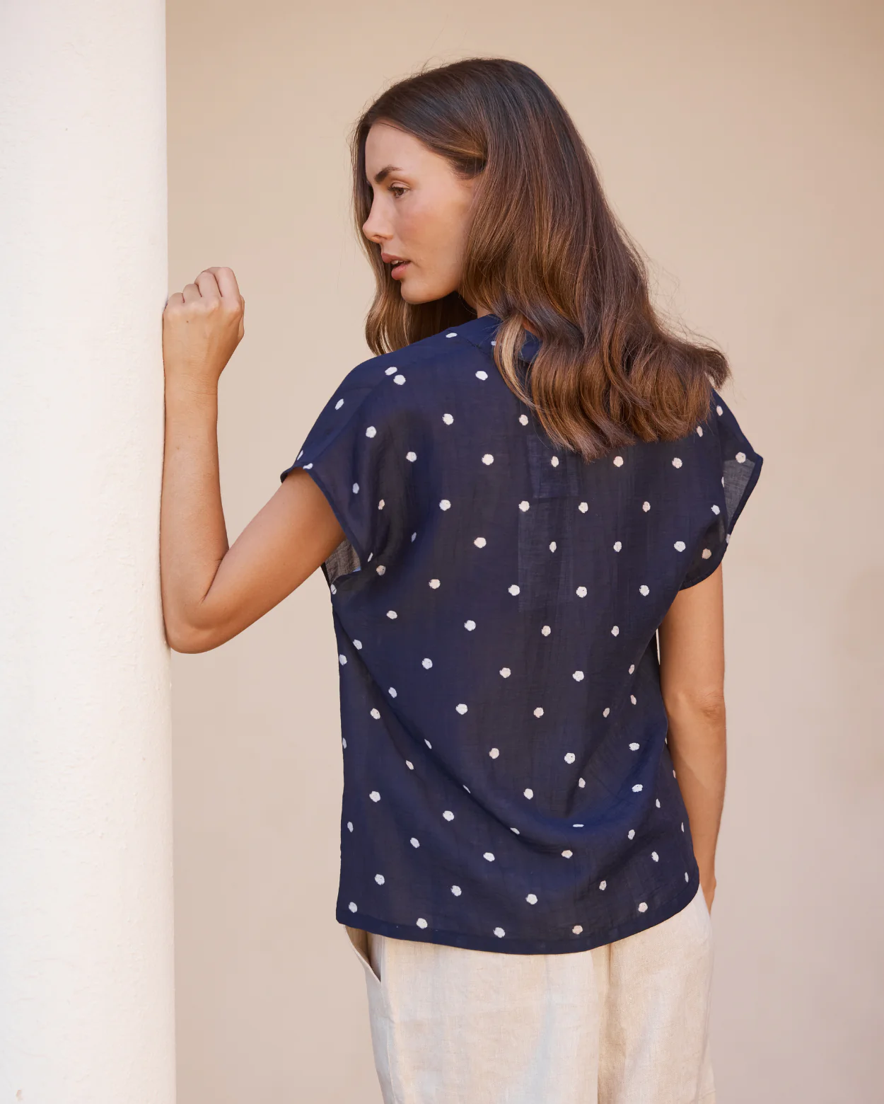 Charlotte Top - Navy/White - Image 5