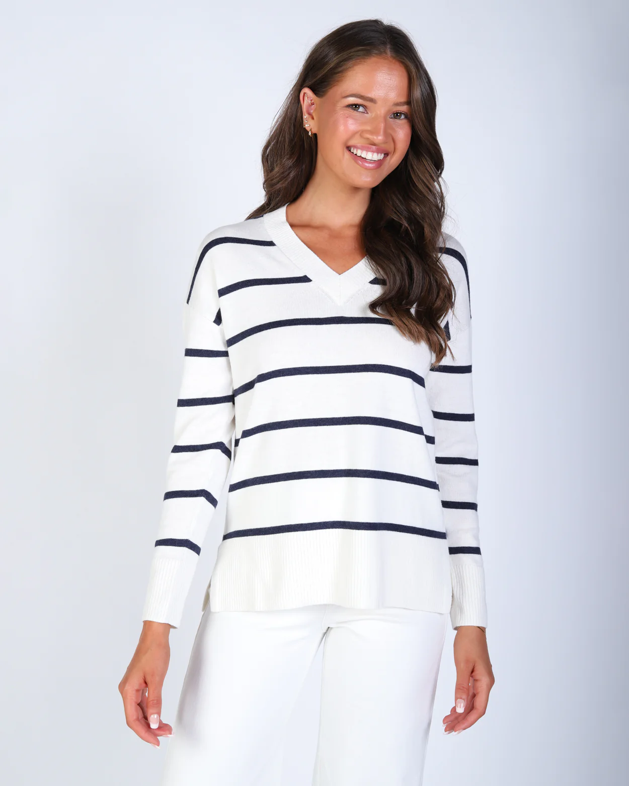 Eden Stripe Knit - Navy Stripe - Image 3