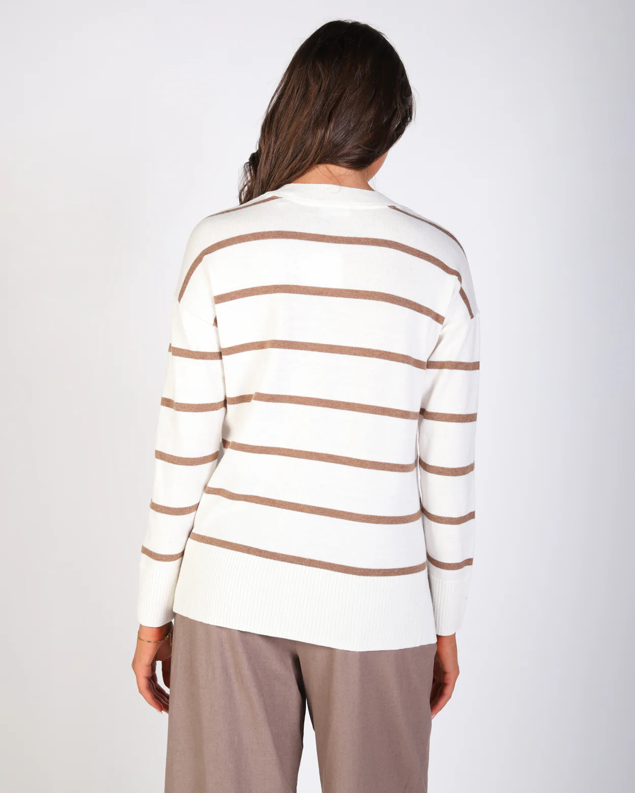 Eden Stripe Knit  - Tan Stripe - Image 4