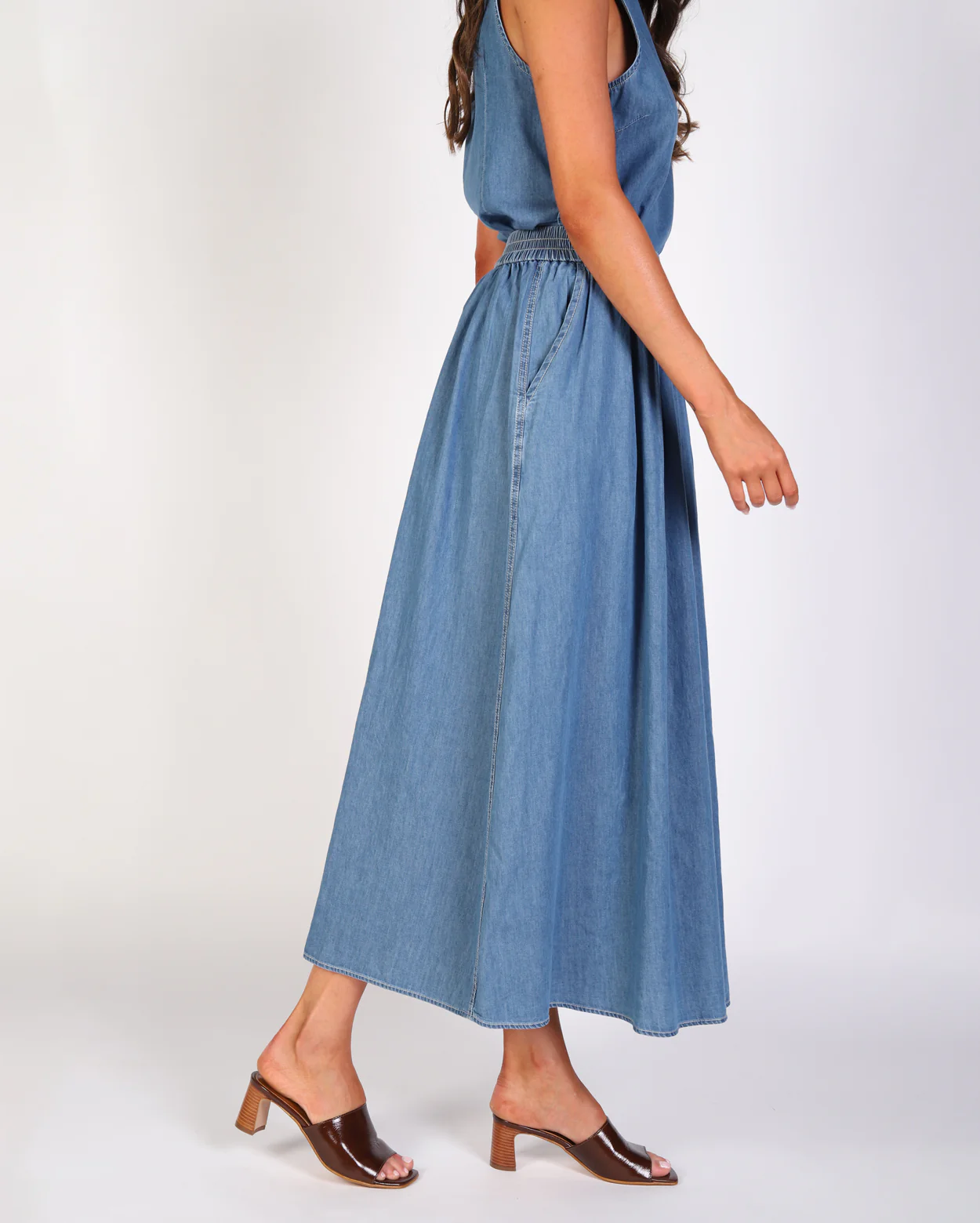 Emmy Denim Skirt - Light Denim - Image 4