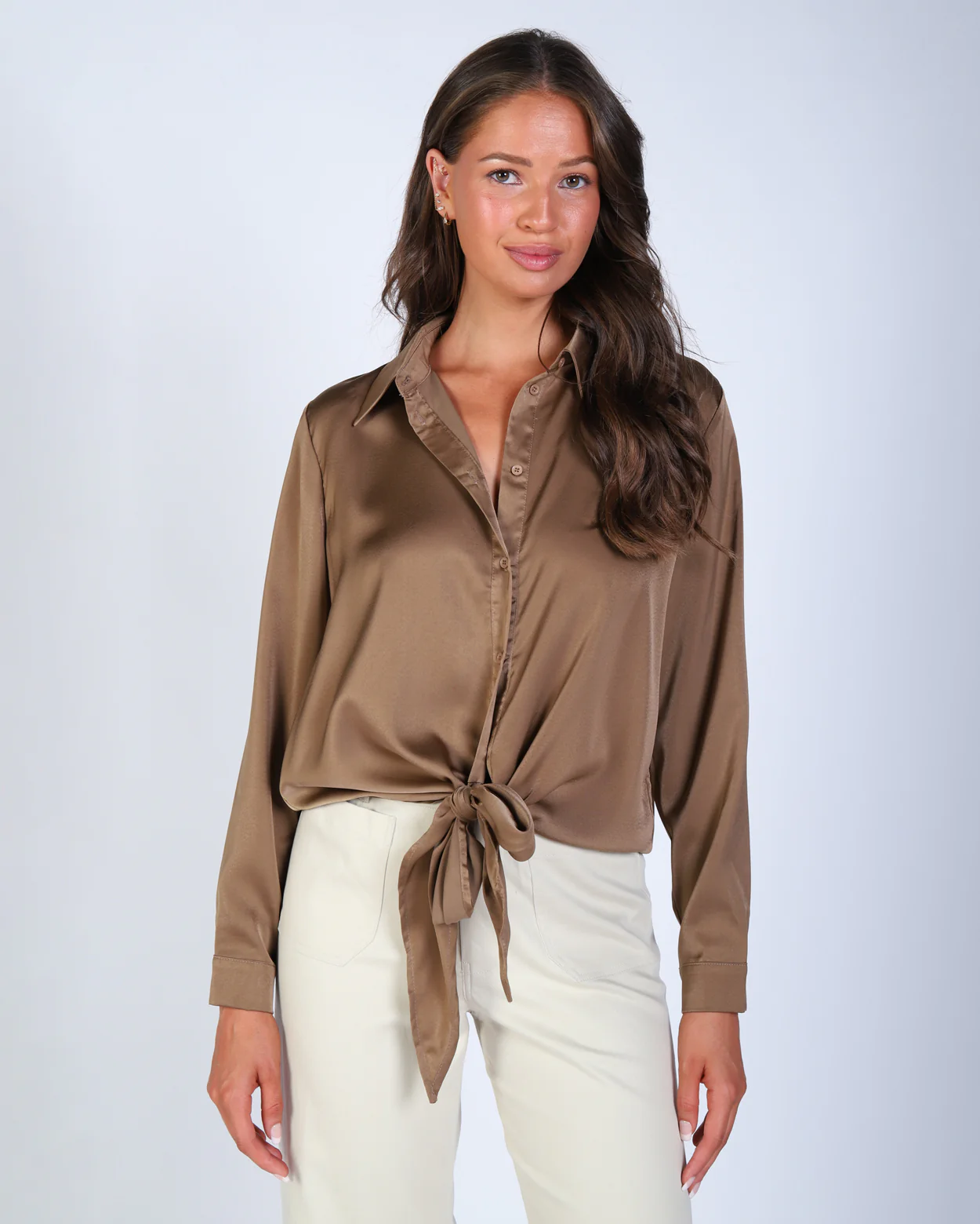 Felicity Shirt  - Khaki - Image 3