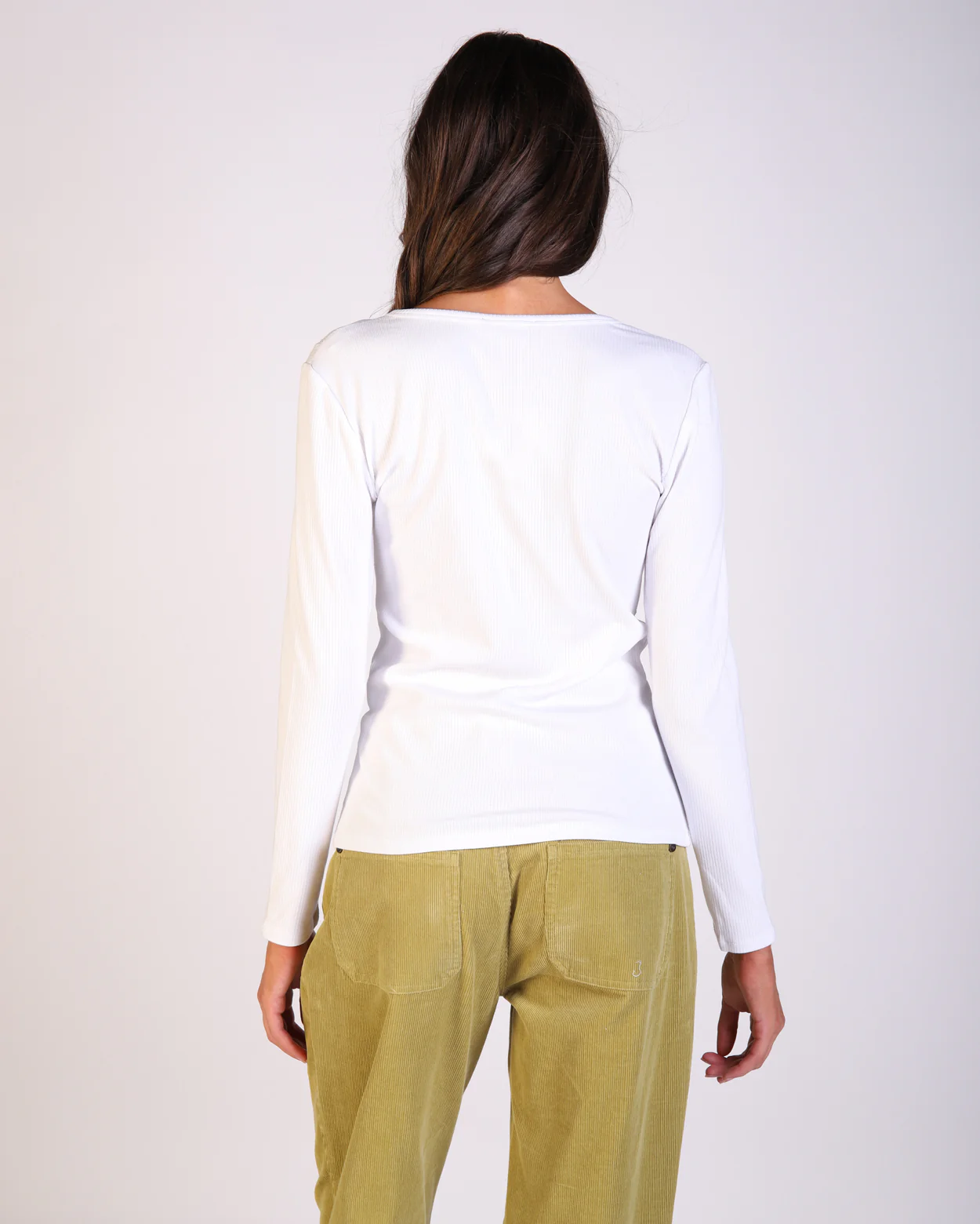 Josie Long Sleeve Tee - White - Image 3