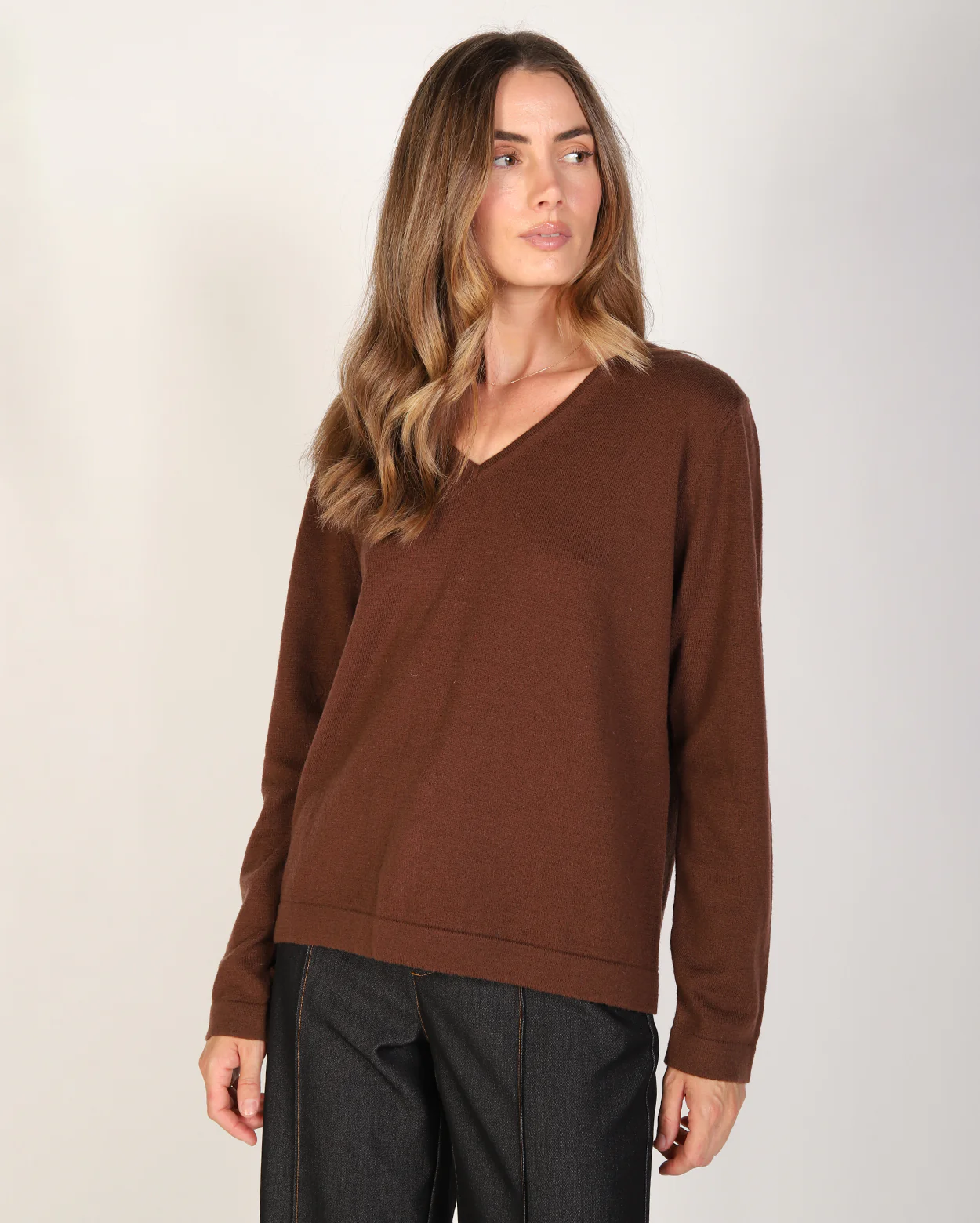 Kennedy Merino Knit - Chocolate - Image 3