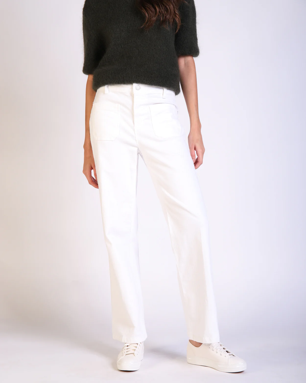 Kimmy Cord Pant - Winter White - Image 2
