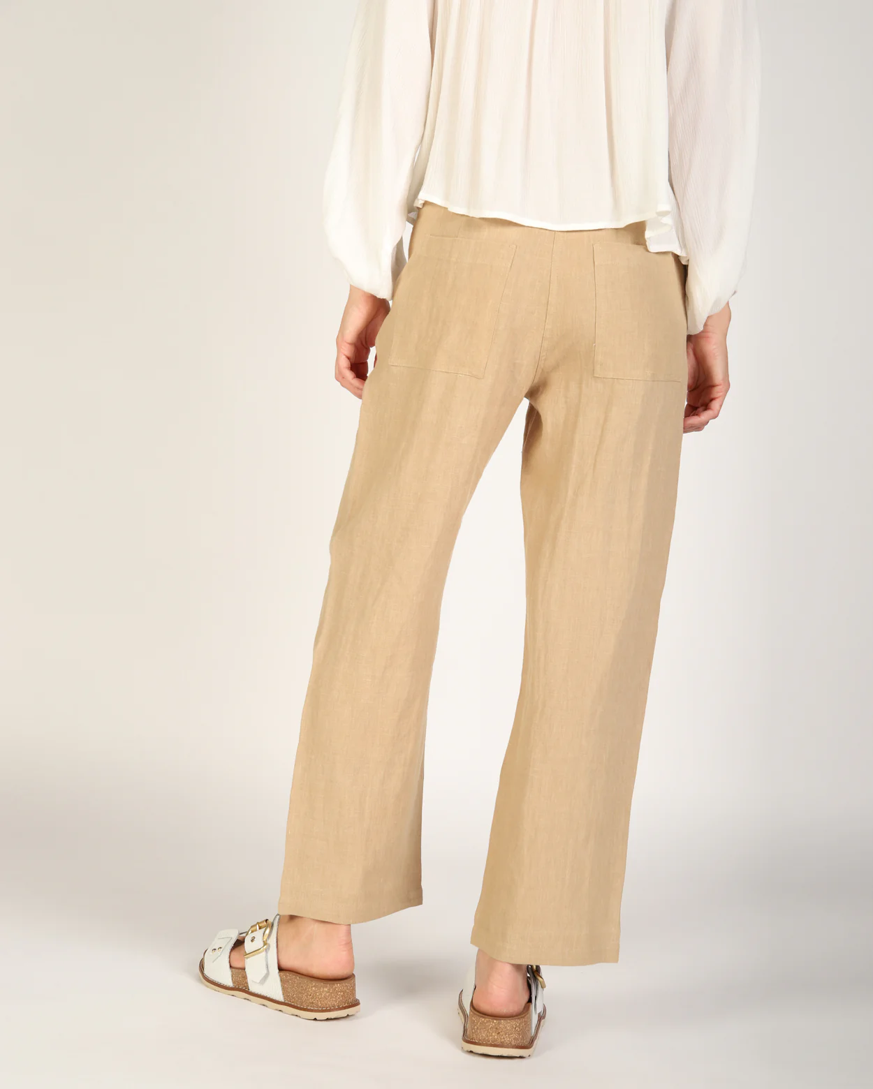 Lewi Linen Pant - Stone - Image 4