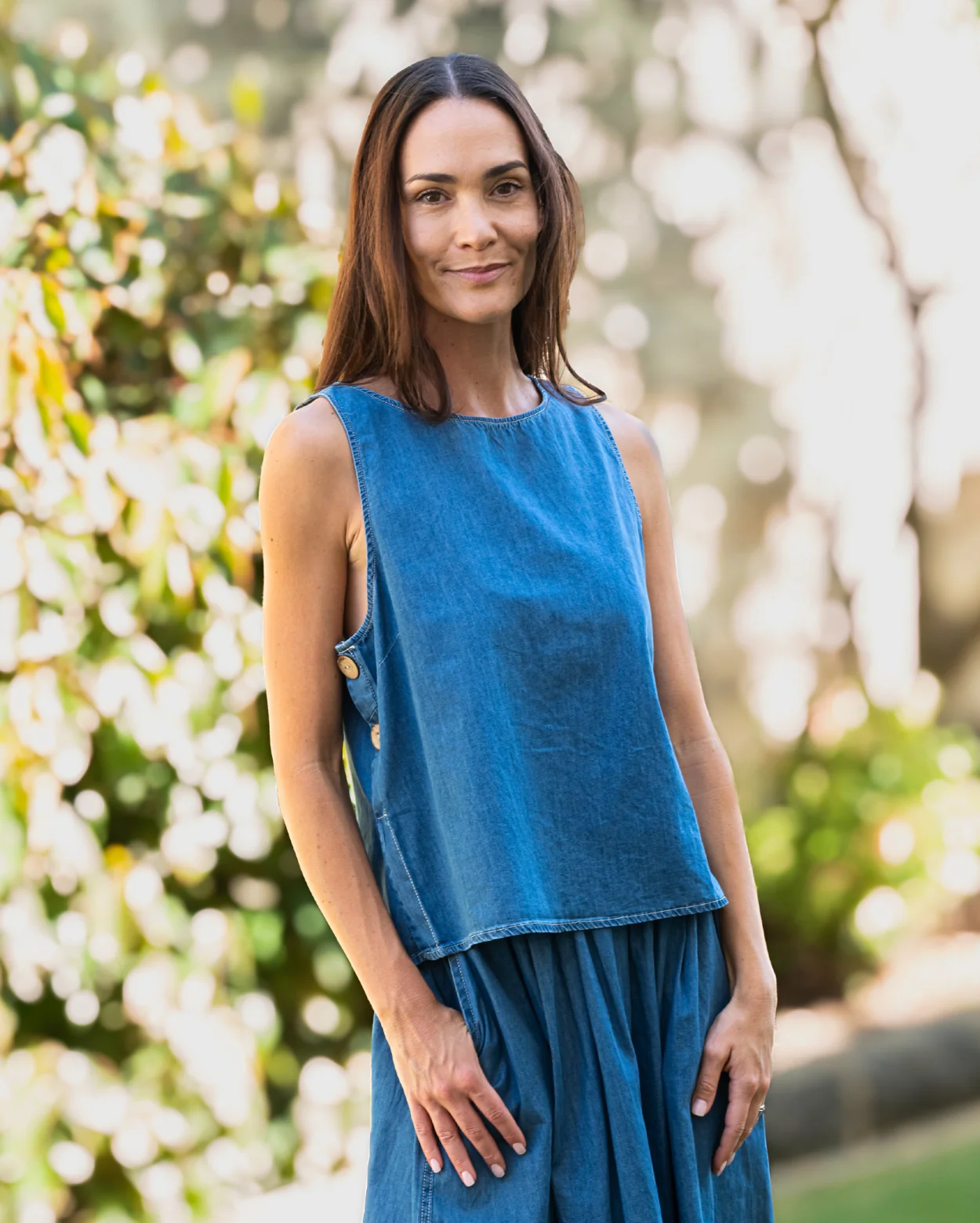 Melanie Top - Light Denim - Image 6