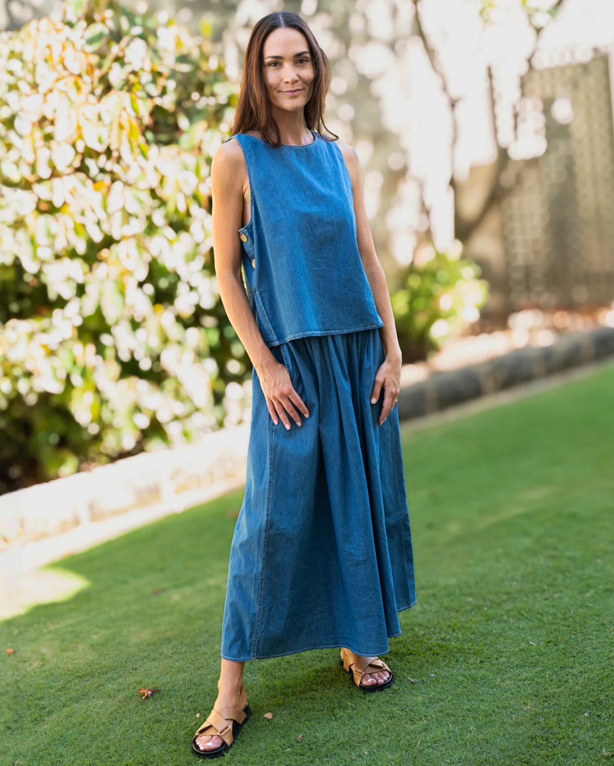 Melanie Top - Light Denim - Image 8