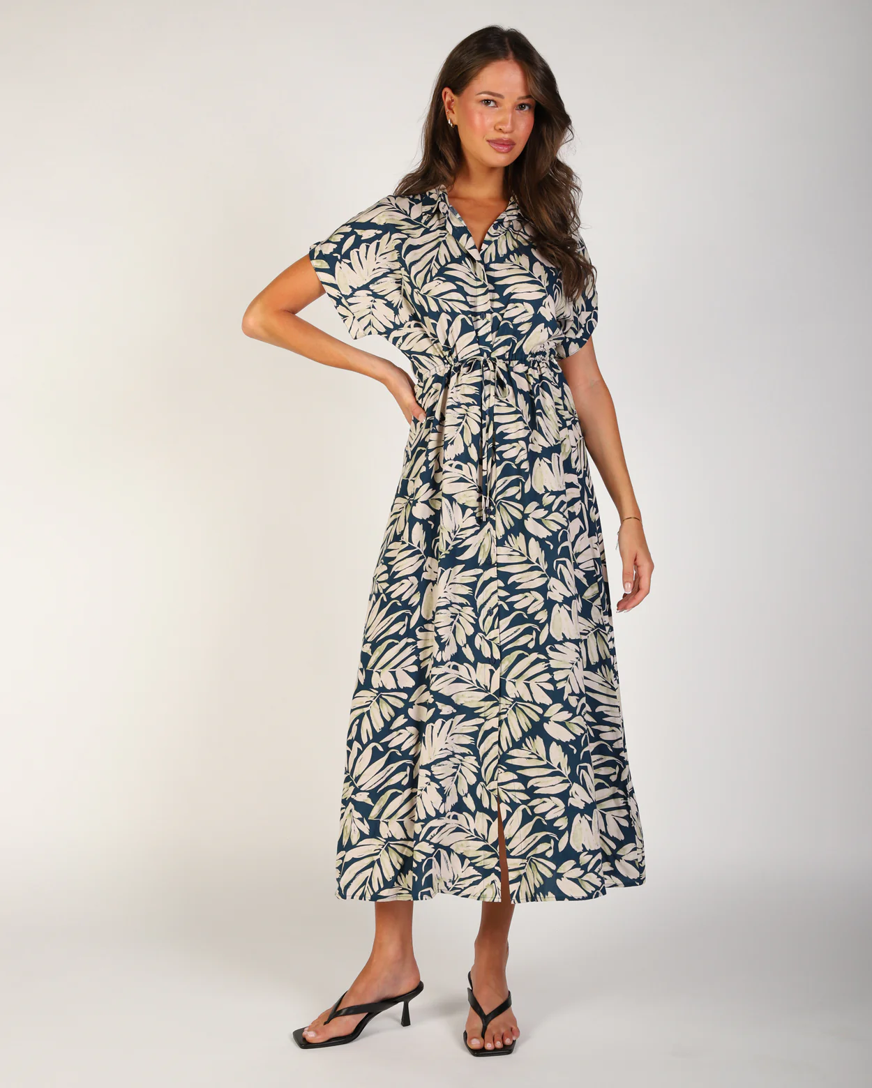 Printed Hanalei Dress - Navy Print - Image 2