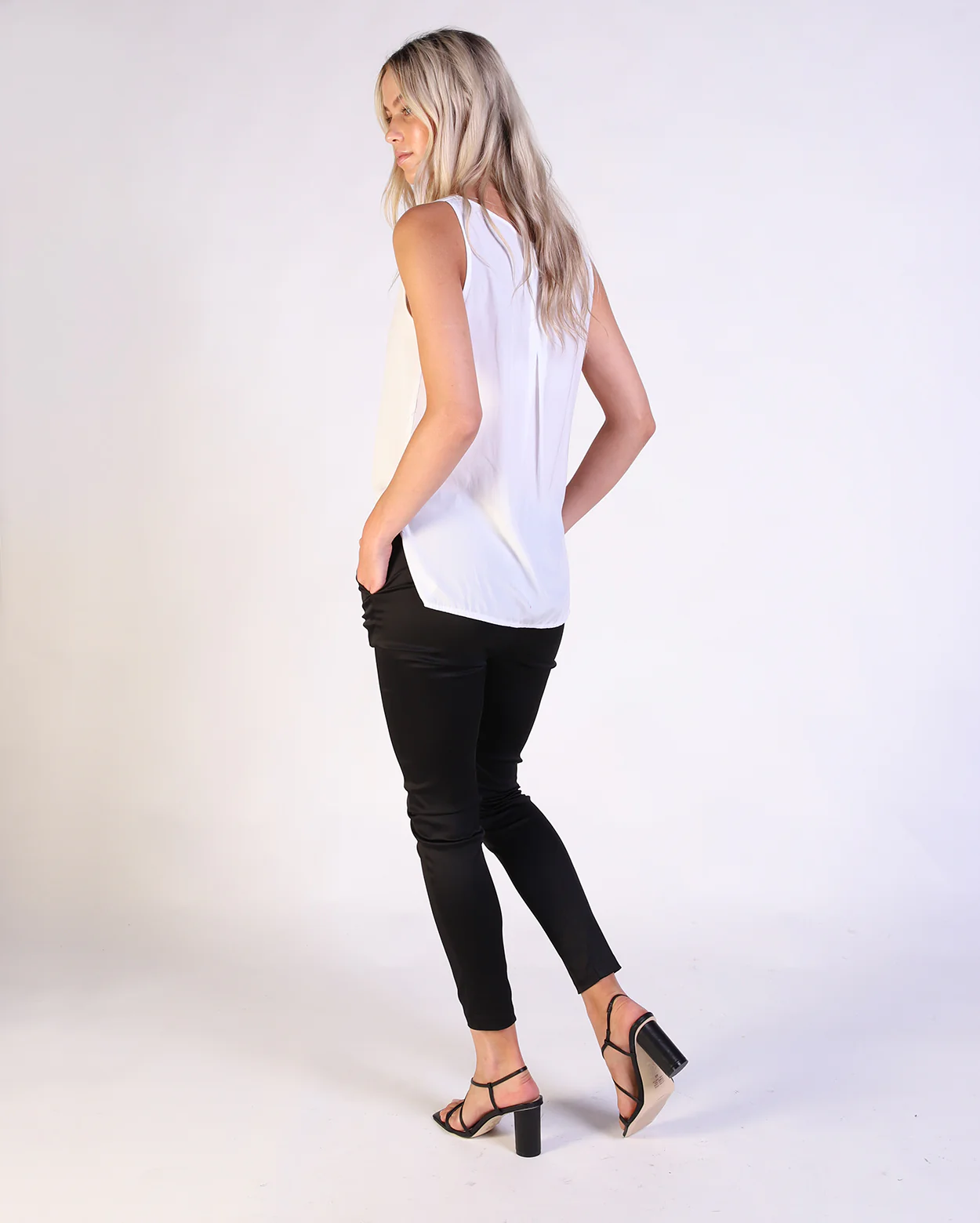 Satin Lucia Pant - Black - Image 3