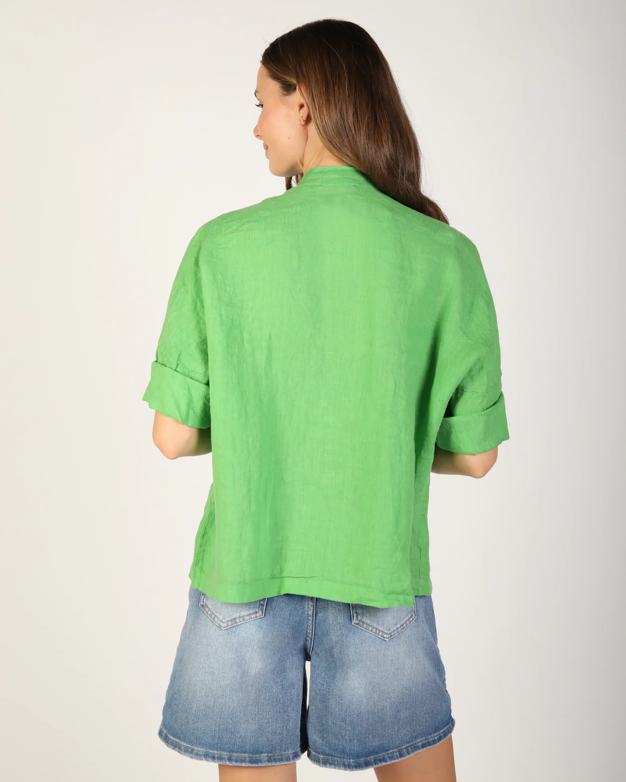 Savannah Linen Shirt - Emerald - Image 4