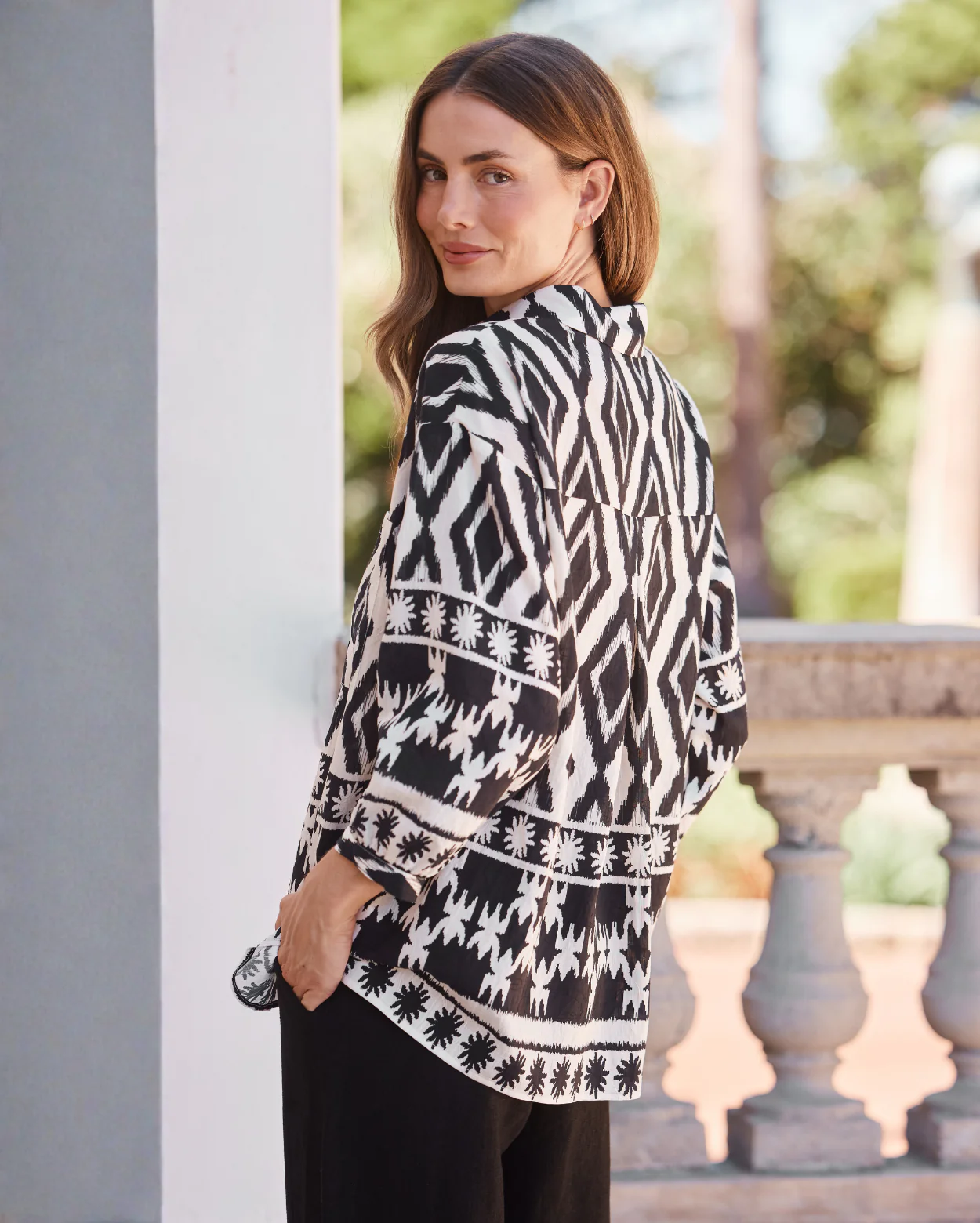 Taryn Shirt - Black/White - Image 3