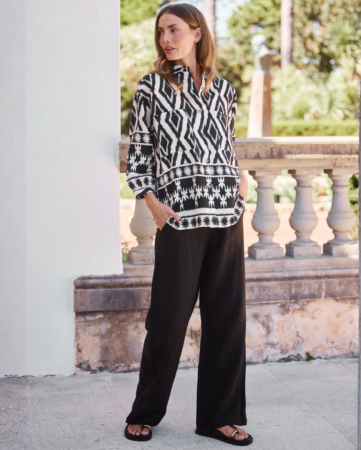 Taryn Shirt - Black/White - Image 4