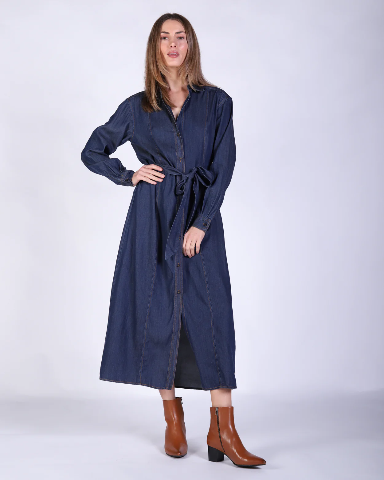 Taylor Denim Dress - Denim - Image 3