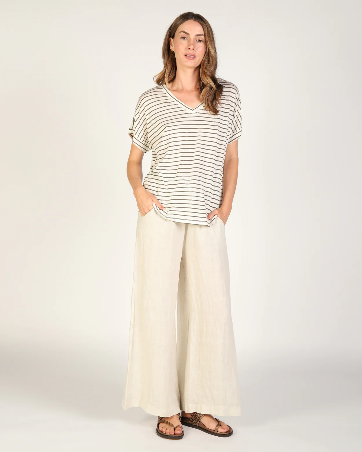 Xina Linen Pant - Natural - Image 2