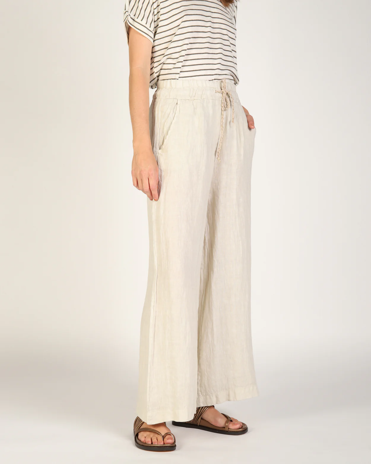 Xina Linen Pant - Natural - Image 3