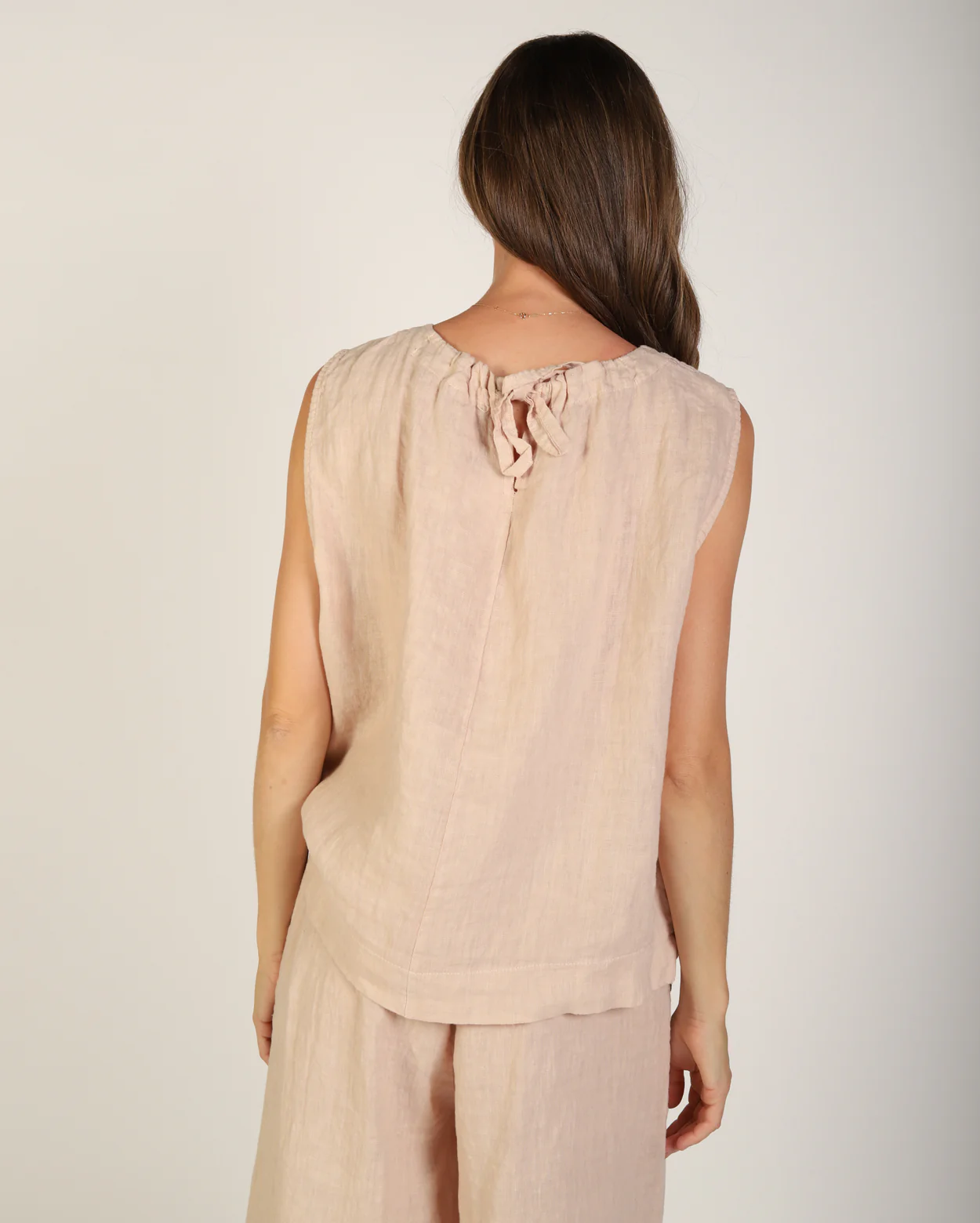Xina Linen Top  - Sand - Image 5